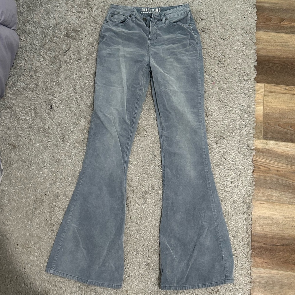 corduroy grey/ blue jeans